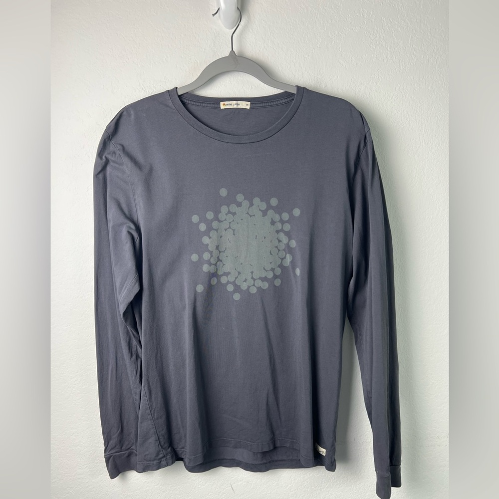 Marine Layer Long Sleeve Gray Tee